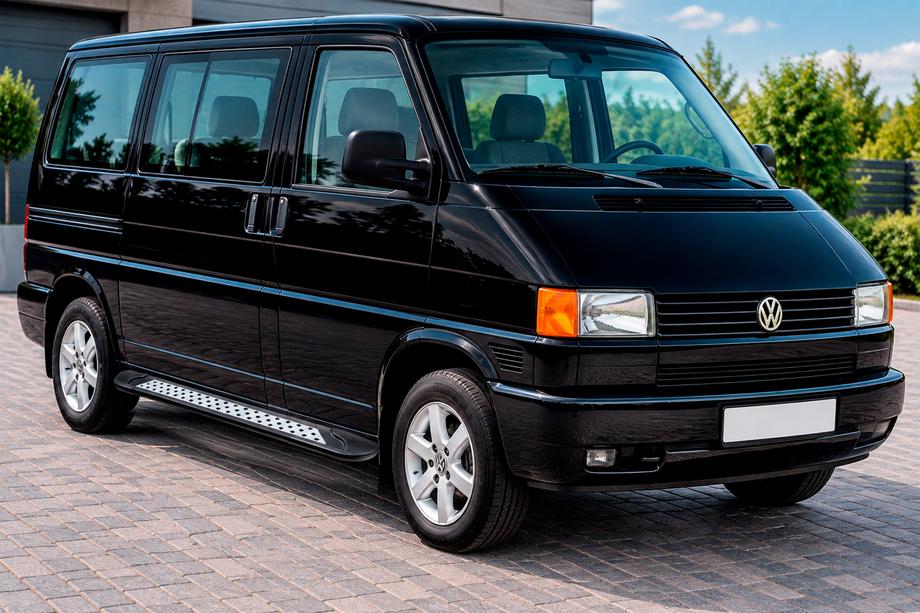 Volkswagen T4 Transporter 1990–2003 Bočné nášľapy Vision New Black (2 ks, hliník) Krátky rázvor Image