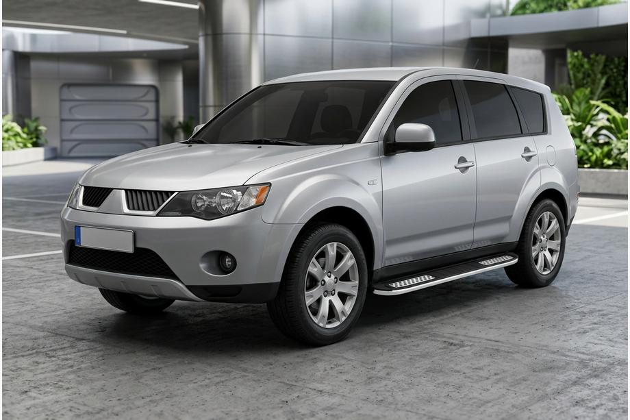 Mitsubishi Outlander 2006–2012 Bočné nášľapy Tayga V2 (2 ks, hliník) Fotografia 1