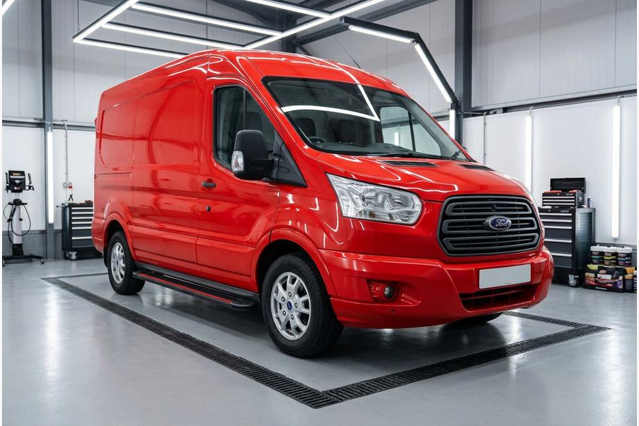 Ford Transit 2014– Bočné prahy Maya Red (2 ks., hliník) Image