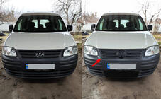 Volkswagen Caddy 2004–2010 Zimná clona na masku chladiča (horná) Lesklá fotografia 1