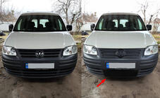 Volkswagen Caddy 2004–2010 Zimná clona na masku chladiča (spodná) fotografia 1