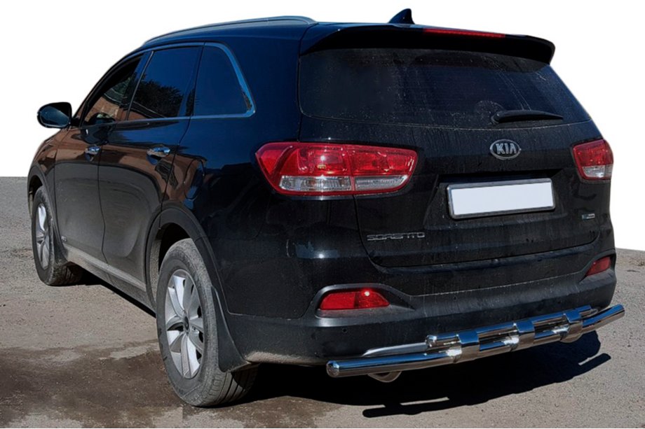 Kia Sorento II XM 2009–2014 Zadný ochranný rám AK015 (nerez) Image
