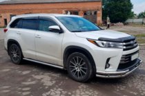Toyota Highlander 2013–2019 Predný ochranný rám ST-Special (nerez) fotografia 5