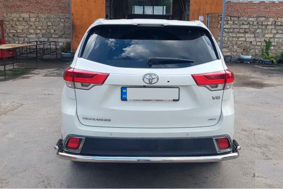 Toyota Highlander 2013–2019 Zadné ochranné oblúky AK005-2 (2 ks, nerez) Fotografia 3