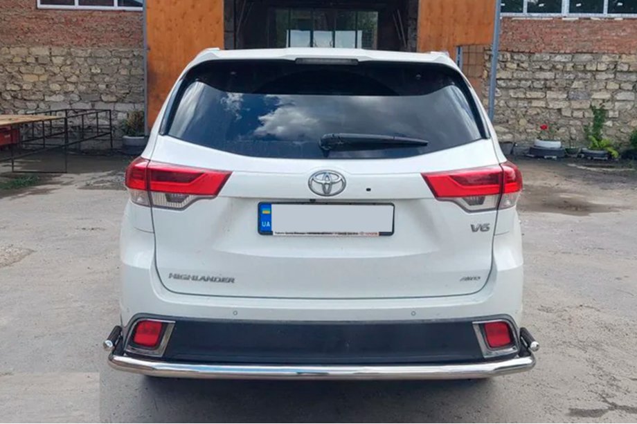 Toyota Highlander 2013–2019 Zadné ochranné oblúky AK005-2 (2 ks, nerez) Fotografia 4