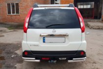 Nissan X-trail T31 2007–2014 Zadné rohy AK003-Double (2 ks, nerez) fotografia 3