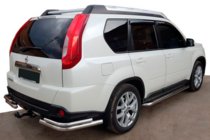 Nissan X-trail T31 2007–2014 Zadné rohy AK003-Double (2 ks, nerez) fotografia 1