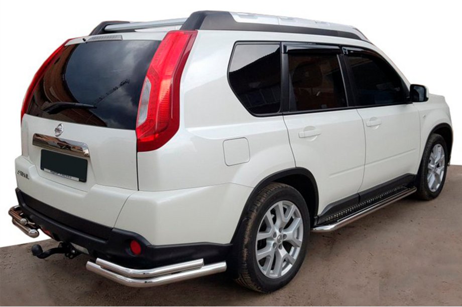 Nissan X-trail T31 2007–2014 Zadné rohy AK003-Double (2 ks, nerez) Image