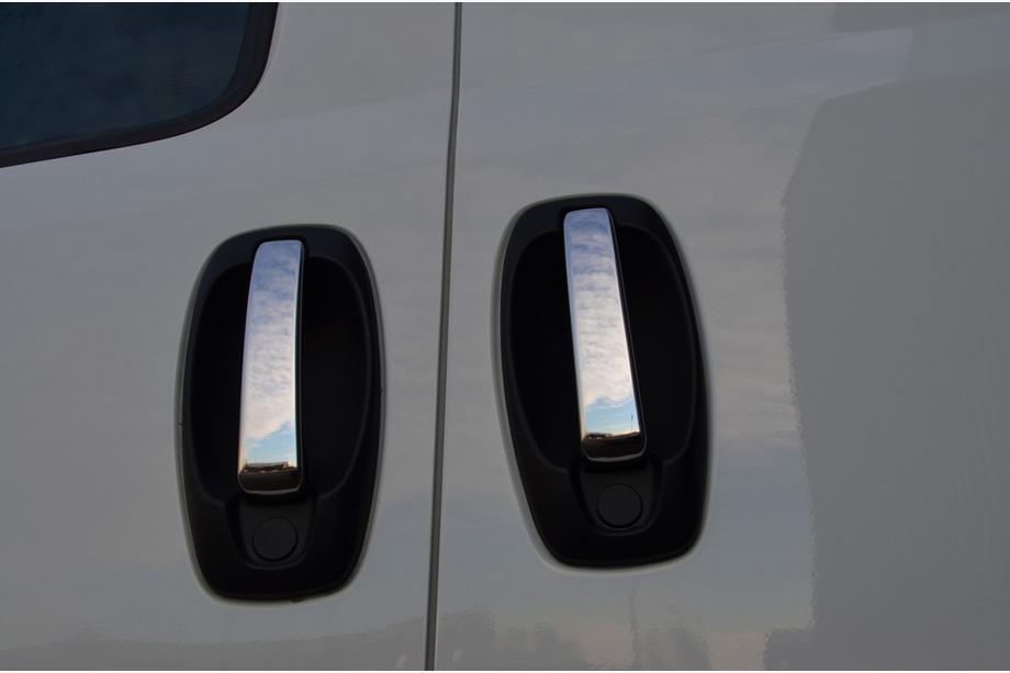 Fiat Doblo II 2010–2022 Nerezové kryty kľučiek dverí (4 ks) OmsaLine – talianska nehrdzavejúca oceľ Image