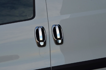 Fiat Doblo II 2010–2022 Kryty kľučiek a obruby (8 ks, nerez) Carmos - turecká oceľ fotografia 13