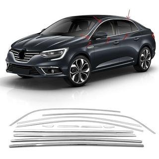 Kompletné okenné chrómové lišty (Sedan, 12 ks, nerez) Renault Megane IV 2016–2025 fotografia 1