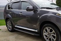 Mitsubishi Outlander 2006–2012 Bočné nášľapy Bosphorus Grey (2 ks, hliník) fotografia 5