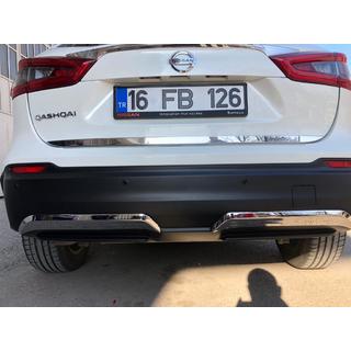 Nerezové lišty na hranu zadného nárazníka (2017-2021) Nissan Qashqai 2014–2021 fotografia 2
