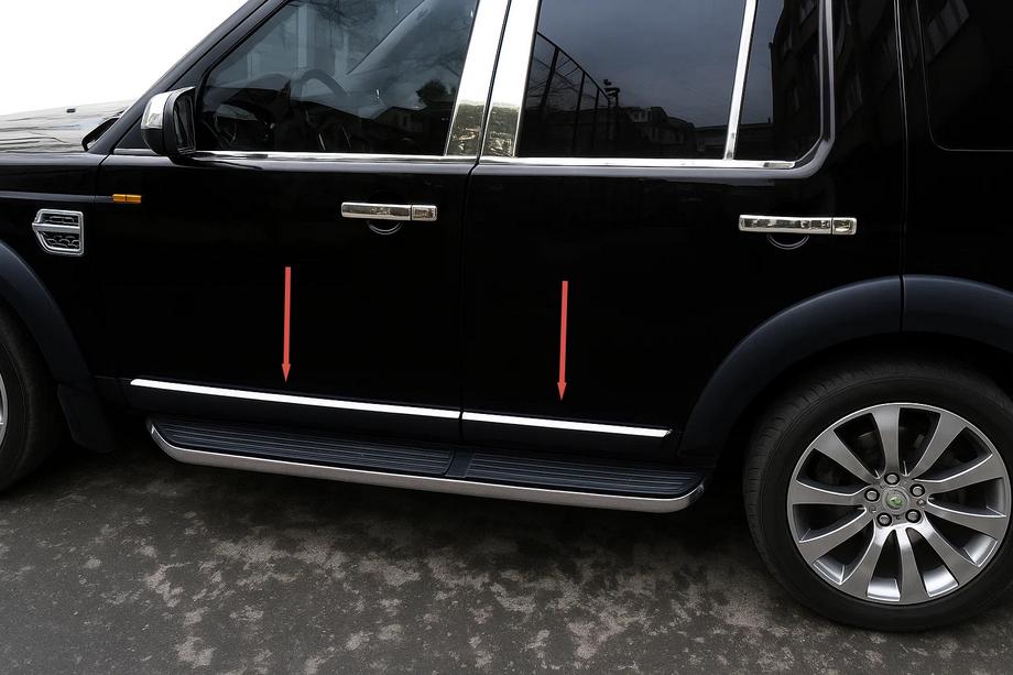 Land Rover Discovery III 2004–2009 OmsaLine bočné lišty dverí (4 ks, nerez) Image