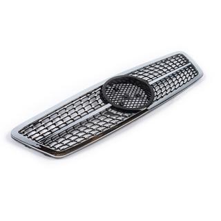 Predná maska chladiča Diamond Silver Mercedes C-trieda W203 2000–2007 fotografia 4