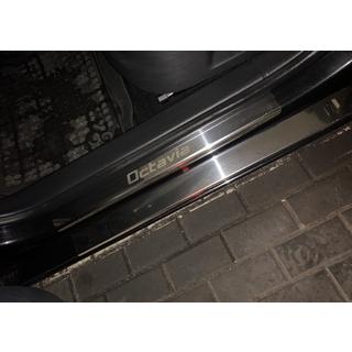 Nerezové kryty prahov Carmos (8 ks) Skoda Octavia II A5 2010–2013 fotografia 1