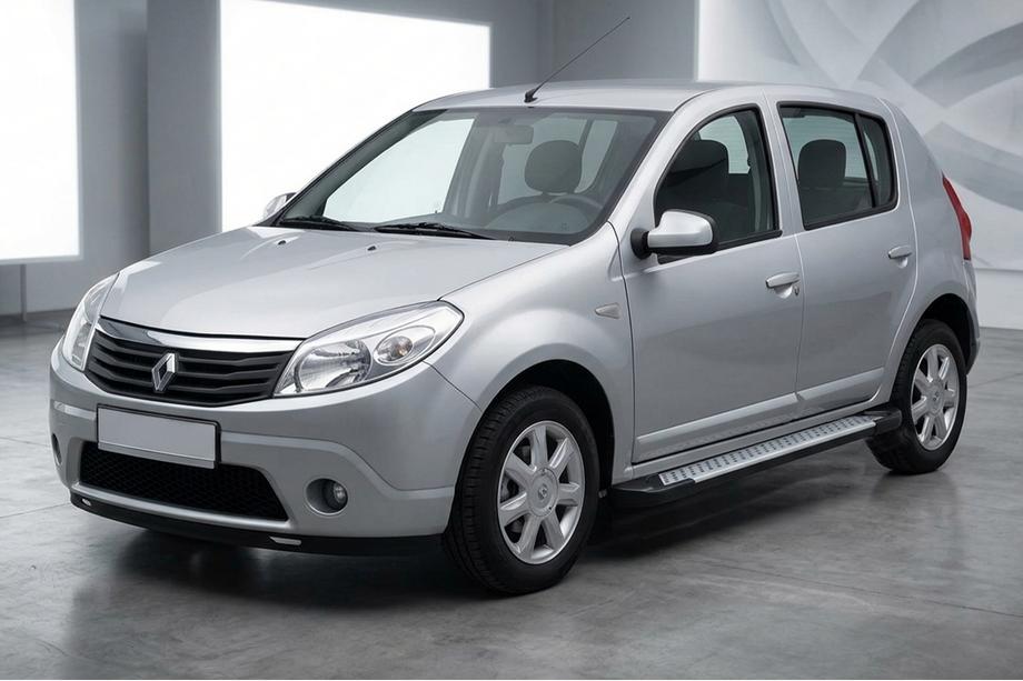 Renault Sandero 2007–2013 Bočné nášľapy Allmond Grey (2 ks, hliník) Image