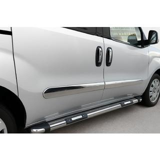 Nerezové lišty na dvere (4 ks) Fiat Doblo II 2010–2022 fotografia 1