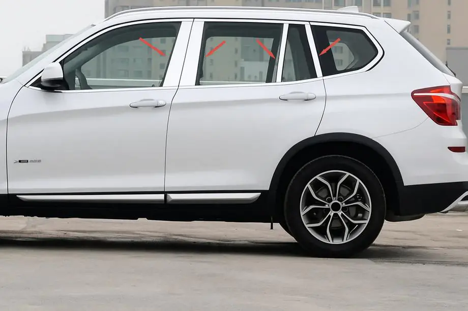BMW X3 F25 2011–2018 Nerezové kryty stĺpikov dverí Image