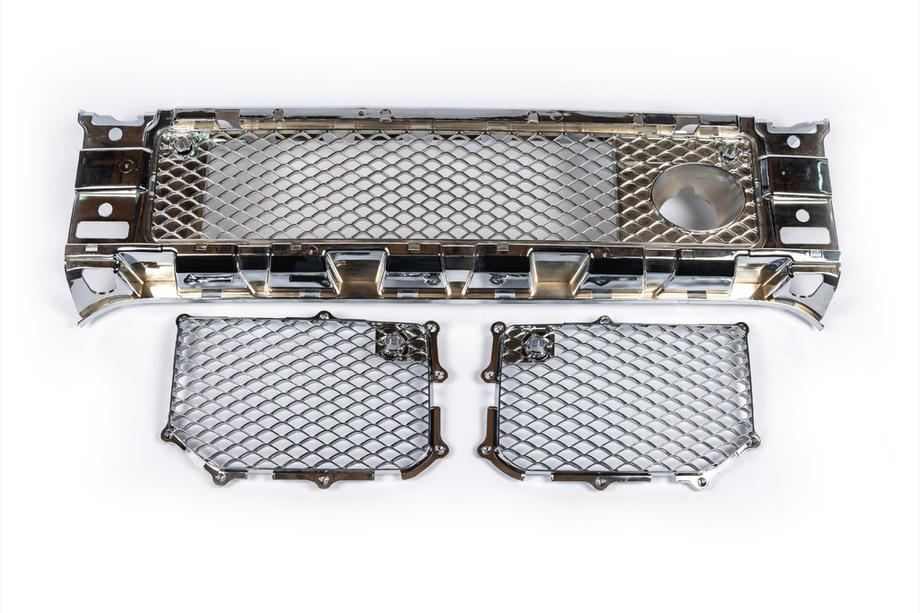 Mercedes G class W463 1990–2018 Sada mriežok do nárazníka (AMG, chróm) Image