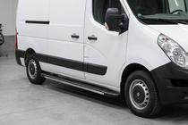 Opel Movano 2010–2021 Bočné nášľapy Bosphorus Grey (2 ks, hliník) fotografia 1