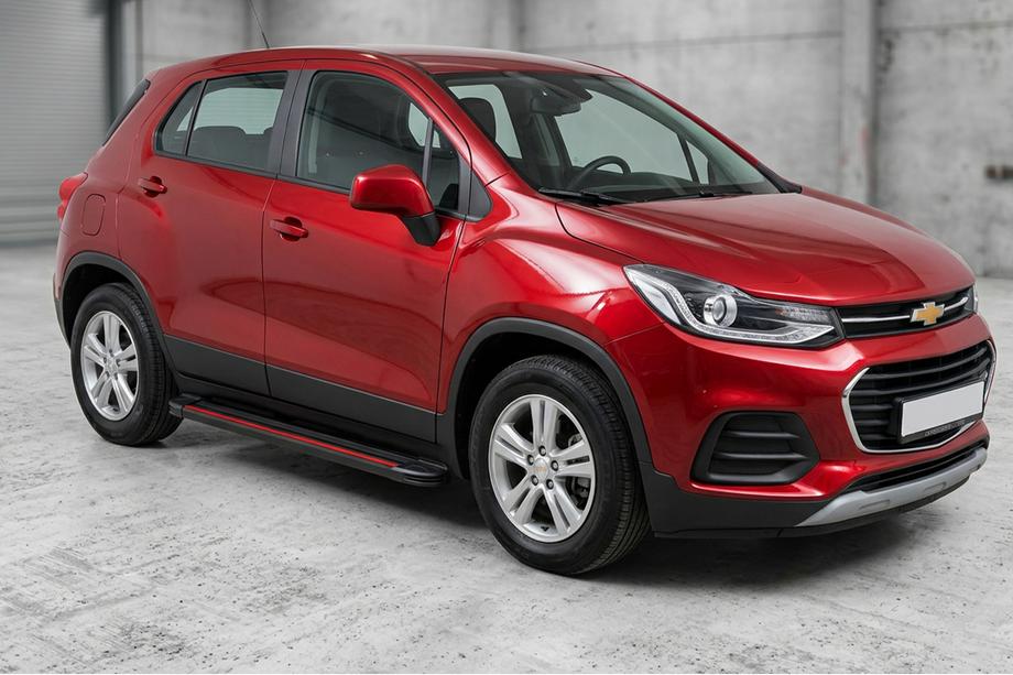 Chevrolet Trax 2012–2023 Bočné prahy Maya Red (2 ks., hliník) Image