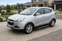 Hyundai IX-35 2010–2015 Bočné nášľapy Bosphorus Grey (2 ks, hliník) fotografia 1
