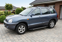 Hyundai Santa Fe 1 2000–2006 Bočné nášľapy Bosphorus Grey (2 ks, hliník) fotografia 1