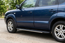 Hyundai Tucson JM 2004– Bočné nášľapy Bosphorus Grey (2 ks, hliník) fotografia 1