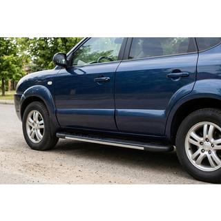Bočné nášľapy Bosphorus Grey (2 ks, hliník) Hyundai Tucson JM 2004– fotografia 1