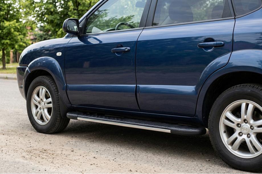 Hyundai Tucson JM 2004– Bočné nášľapy Bosphorus Grey (2 ks, hliník) Image