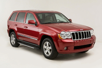 Jeep Grand Cherokee WK 2004–2010 Bočné nášľapy Bosphorus Grey (2 ks, hliník) fotografia 1
