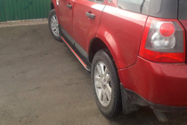 Land Rover Freelander II 2006–2014 Bočné prahy Maya Red (2 ks., hliník) fotografia 3