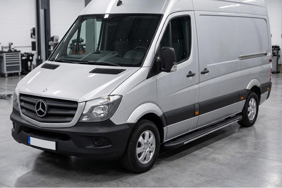 Mercedes Sprinter W906 2006–2018 Bočné nášľapy Bosphorus Grey (2 ks, hliník) Image