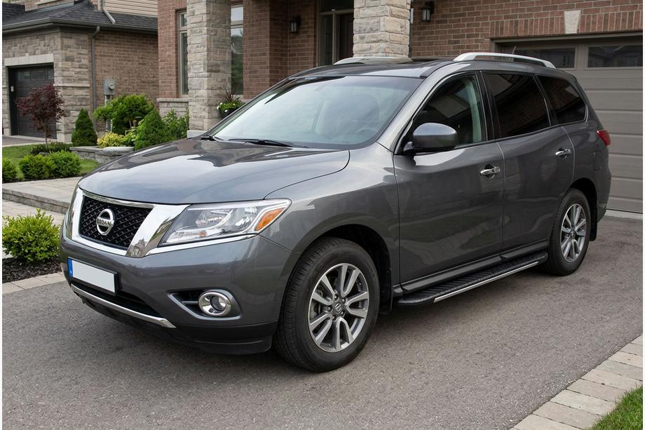 Nissan Pathfinder R52 2012–2021 Bočné nášľapy Bosphorus Grey (2 ks, hliník) Image