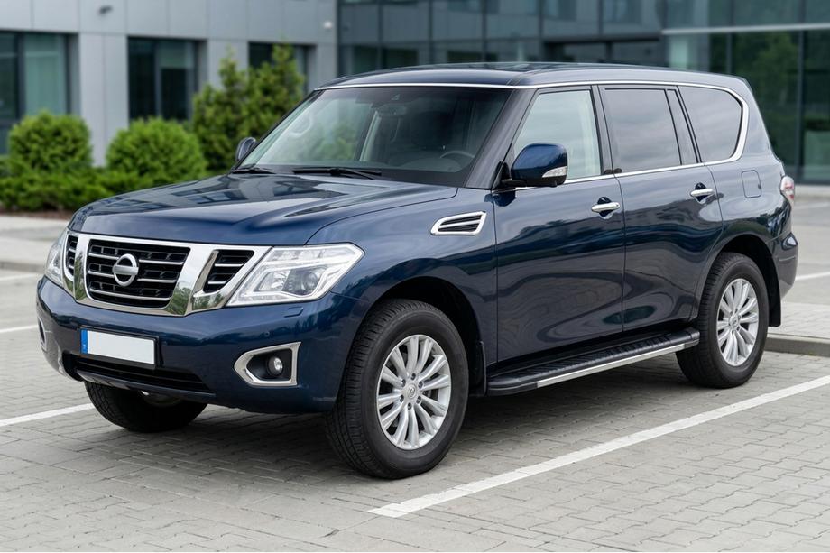 Nissan Patrol Y62 2010–2024 Bočné nášľapy Bosphorus Grey (2 ks, hliník) Fotografia 1