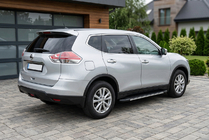 Nissan X-trail T32/Rogue 2014–2021 Bočné nášľapy Bosphorus Grey (2 ks, hliník) fotografia 1