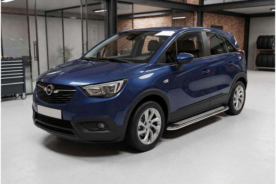 Opel Crossland X 2017–2024 Bočné nášľapy Maydos V2 (2 ks, hliník/nehrdzavejúca oceľ) Image