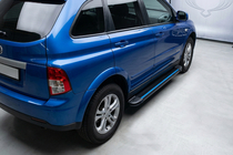 SsangYong Action 2005–2018 Bočné nášľapy Maya Blue (2 ks, hliník) fotografia 1