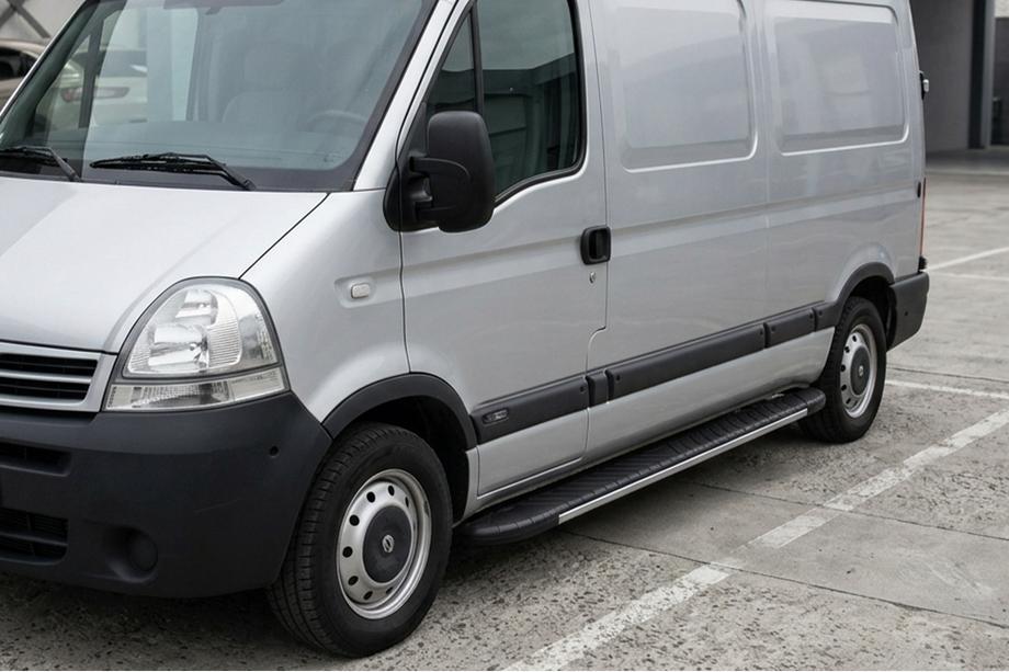 Renault Master 1998–2010 Bočné nášľapy Bosphorus Grey (2 ks, hliník) Image