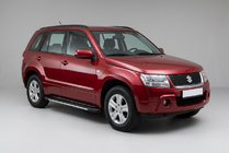 Suzuki Grand Vitara 2005–2017 Bočné nášľapy Bosphorus Grey (2 ks, hliník) fotografia 1