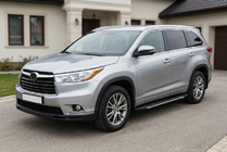 Toyota Highlander 2013–2019 Bočné nášľapy Bosphorus Grey (2 ks, hliník) fotografia 1