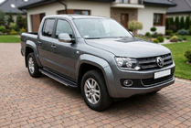 Volkswagen Amarok 2010–2022 Bočné nášľapy Bosphorus Grey (2 ks, hliník) fotografia 1