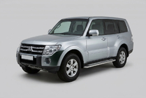 Mitsubishi Pajero Wagon IV 2006–2021 Bočné nášľapy Maydos V2 (2 ks, hliník/nehrdzavejúca oceľ) fotografia 4