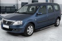 Dacia Logan MCV 2004–2014 Bočné nášľapy Bosphorus Grey (2 ks, hliník) fotografia 1