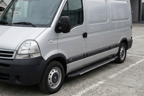 Nissan Interstar 2002–2010 Bočné nášľapy Bosphorus Grey (2 ks, hliník) fotografia 1