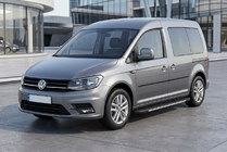 Volkswagen Caddy 2015–2020 Bočné nášľapy Bosphorus Grey (2 ks, hliník) Štandardná základňa fotografia 1