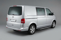Volkswagen T5 2010–2015 Bočné nášľapy Bosphorus Grey (2 ks, hliník) Dlhý rázvor fotografia 1