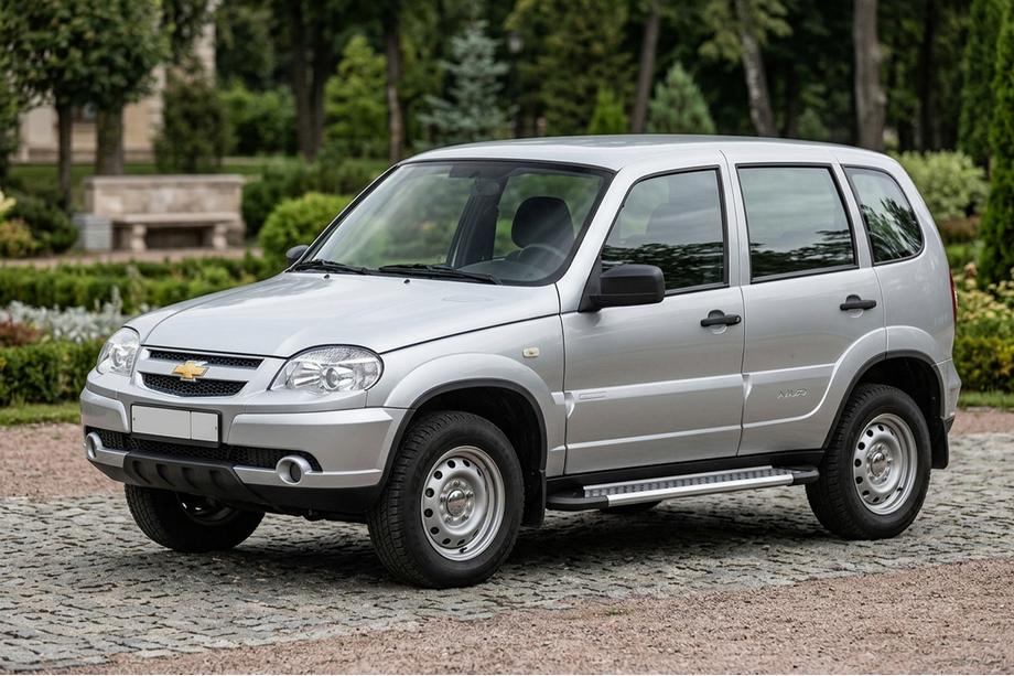 Chevrolet Niva 1998–2020 Bočné nášľapy New Vision Grey (2 ks, hliník) Image