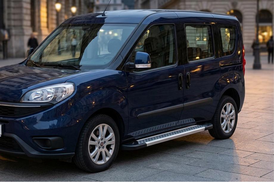 Fiat Doblo II 2010–2022 Bočné nášľapy New Vision Grey (2 ks, hliník) Image